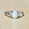 Opal Ring Couple Jewelry Fashion Gemstone Rings for Women Men Stylish Hand Accessories
