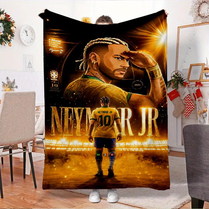 Neymar Celebration Blanket Outdoor Flannel Blanket for Camping, Hiking, Garden Parties, Picnic Essentials,gift for family and friends