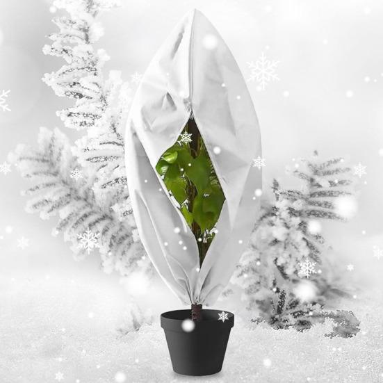 Защитное зимнее покрывало для растений с защитой от холода и мороза с регулируемым шнурком