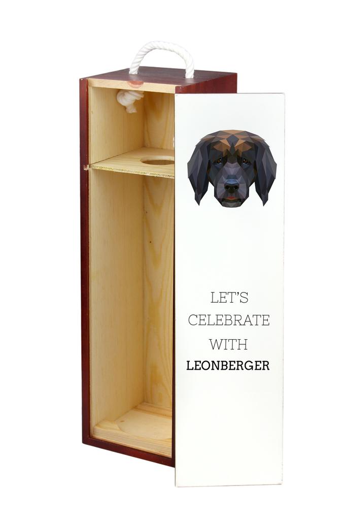 Leonberger - Geometryczne Pudełko Ze Zdjęciem I Napisem Na Wino Marki Art-Dog