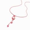 Purple Gold Letter Money Bag Plated With Rose Gold Exquisite Temperament Colored Gold Women'S Necklace