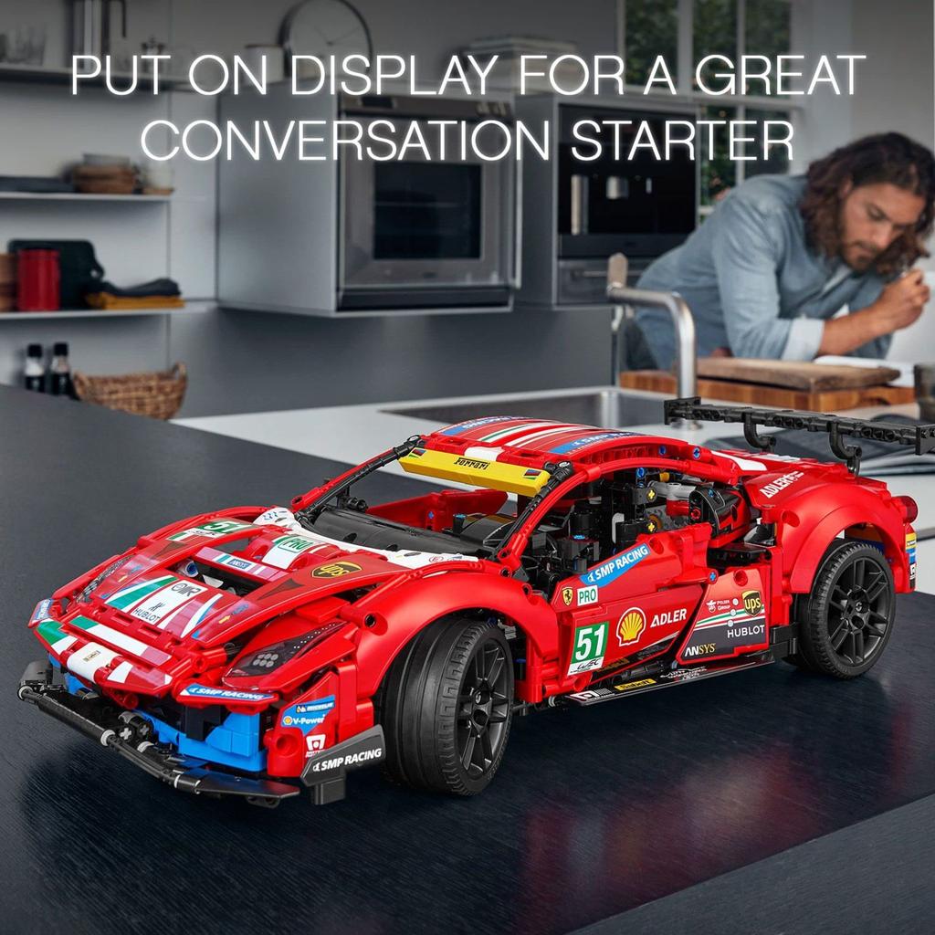 LEGO Technic Ferrari 488 GTE AF Corse 42125 Игрушечный блок Подарочный STEM Образовательный автомобиль Автомобиль Мальчики Взрослые #51