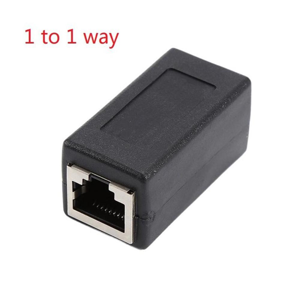 LAN Docking Plug 1 To 2 Ways Extender Coupler RJ45 Splitter Adapters Network Connector