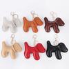 PU Leather Puppy Keychain Cute Puppy Car Key Ring Chain Cute PU  Dog Keychain  Men