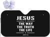 Jesus The Way The Truth The Life John 146 Car Windshield Sunsha Sun Visor Shield Sun Sha Protector For Cars Trucks