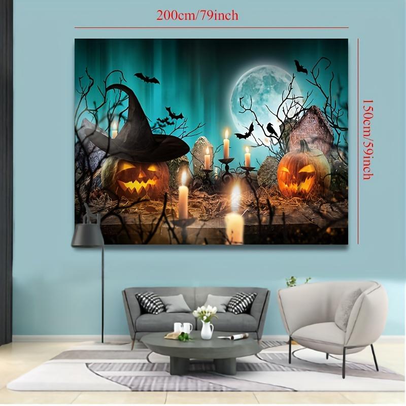 Поперечный ужасный гобелен на Хэллоуин, полиэстер, мягкий прочный моющийся гобелен для гостиной, спальни, эстетический
