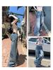 Nongge Low Waist Wide Leg Retro Jeans for Women - Spring/Autumn 2025 Collection