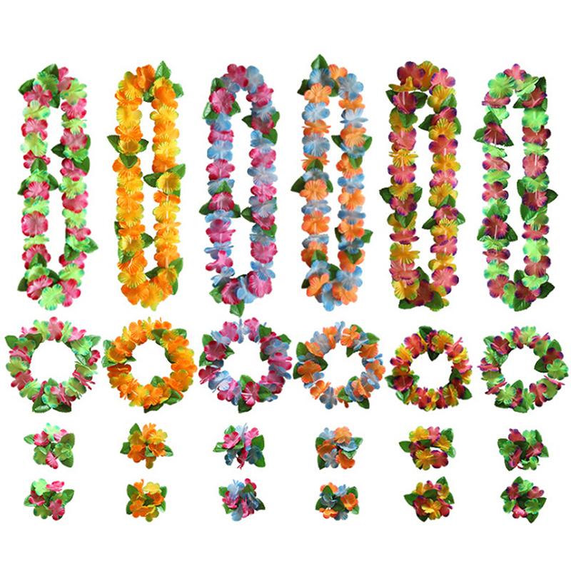 4 шт. / Компл. Гавайский цветок Leis гирлянда ожерелье Diy украшение нарядное платье партии