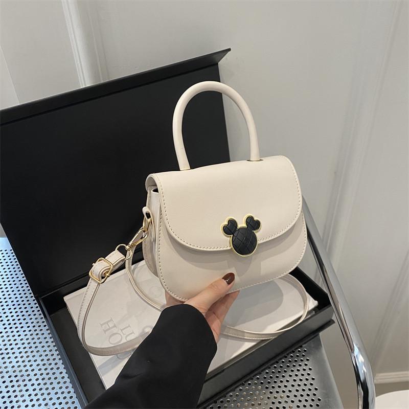 Elegant Synthetic Leather Crossbody Bag For Women In Black White Beige And Brown