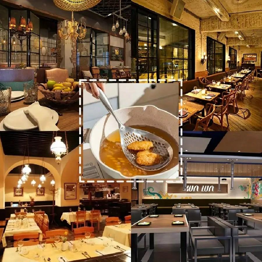 Большая ложка из нержавеющей стали с прорезями для жарки и хот-пота