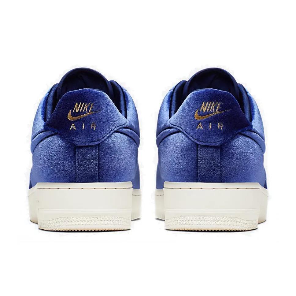 Nike Air Force 1 Low '07 Premium 'Синий Велюр' (унисекс) Синяя Пустота / Синяя Пустота-Парус-Металлический Золотой Кеды AT4144 400