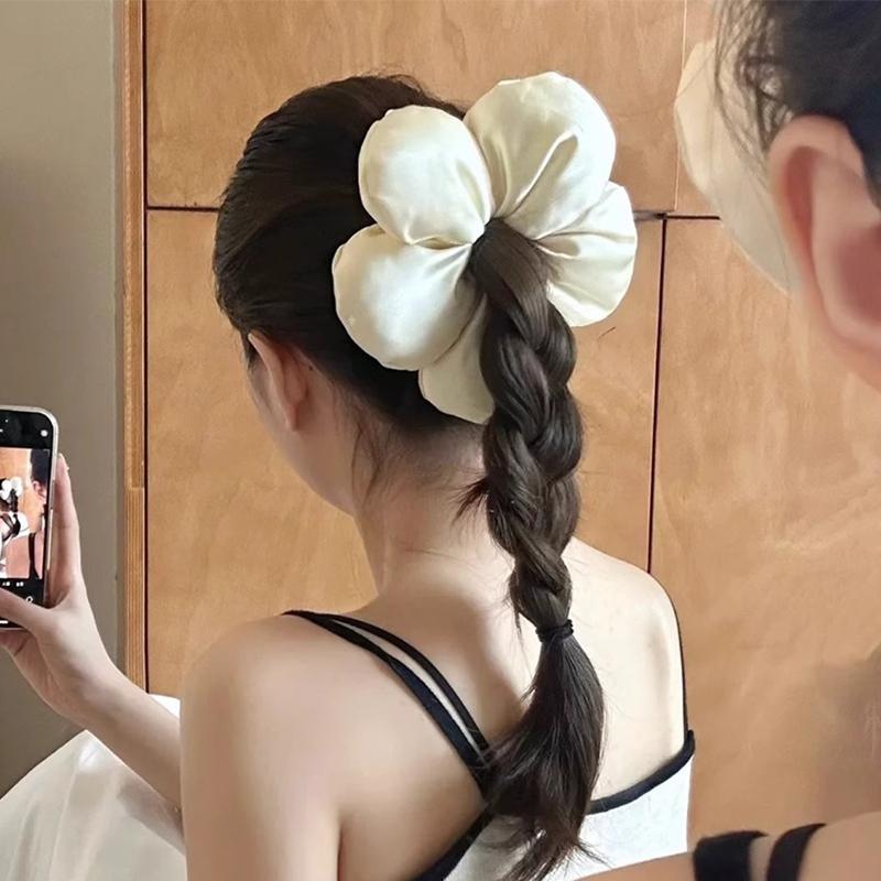 Корейский креативный преувеличенный цветочный резинка для волос головной убор для женщин и девочек модная эластичная повязка для волос аксессуары для волос для отпуска