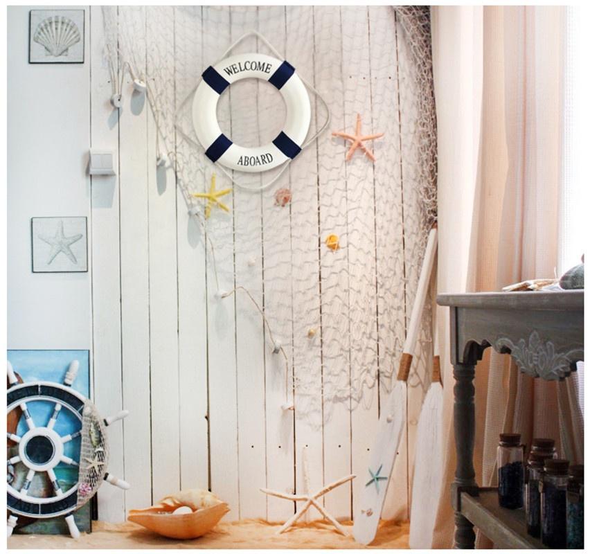 Добро пожаловать на борт тканевое спасательное кольцо с темно-синим акцентом, морской декор, новое украшение для спасательного круга