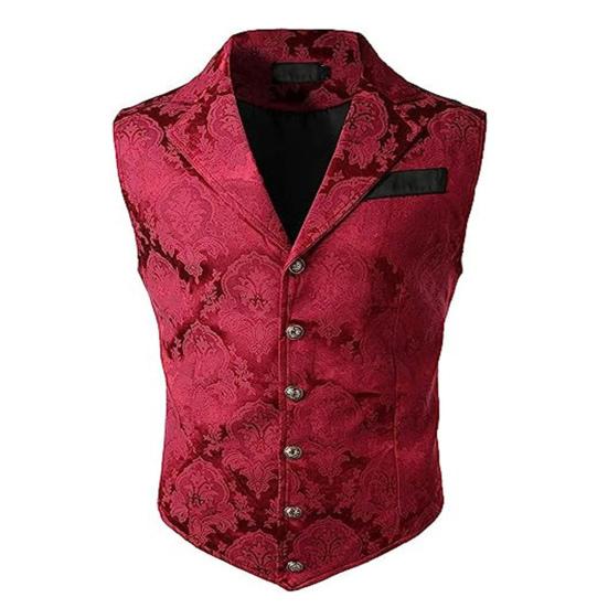Мужской жилет Формальный деловой стиль Ретро Slim Fit сплошной цвет с отложным воротником однобортный без рукавов на пуговицах мягкий жилет для свадебной вечеринки жениха
