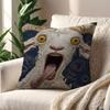PC Spooky Goat Face D Cushion Cover Nordic Simplicity Print for Home Office Coffee Shop Car Sofa Pillow Decor