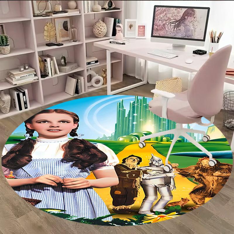 1pc The Wizard of Oz3 Print Round Carpet Chair Round Carpet Suitable for Bedroom Living Room Home Decorative Carpet