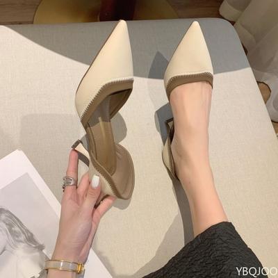 Новые Элегантные Летние Высокие Каблуки Остроносые Женские Сандалии Повседневные Изящные Каблуки Цветные Элегантные Одинарные Туфли