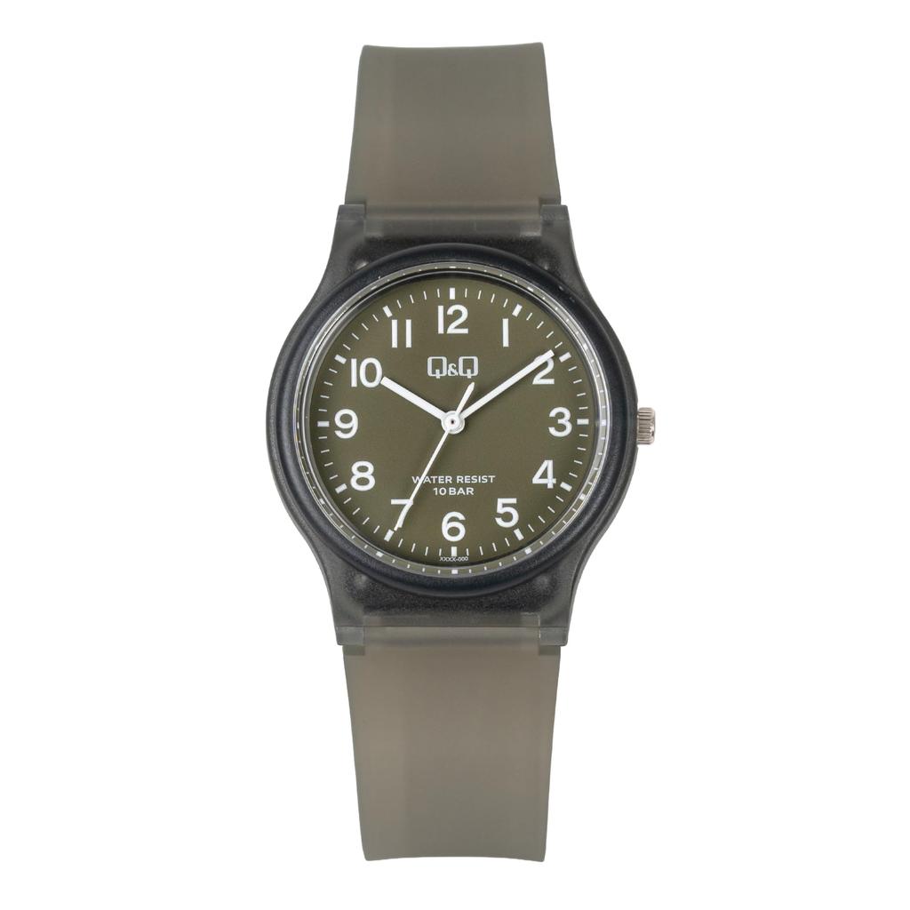 Citizen 10 ATM Water Resistant Watch x Lightweight Analog Watch Strap Q&Q (Black Skeleton) (Urethane / Easy-to-Read Dial) Men's V06A-517VK