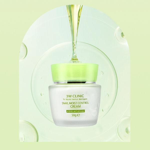 3w Clinic Набор из 3 средств по уходу за кожей Snail Moist Control (Тонер+Эмульсия+Крем)