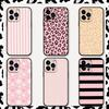 Ins Корейский Милый Розовый Полосатый Чехол для Телефона для iPhone 17 16e 16 15 14 13 12 11 Pro Max Mini X XR XSMax Air Plus Мягкий Силиконовый Чехол