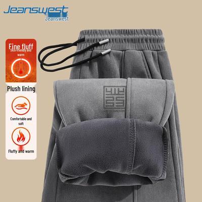 Мужские повседневные брюки прямого кроя на флисовой подкладке Jeanswest Осень/Зима