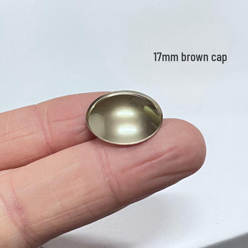 Speaker Dust Cap in Black/Silver, Electroplated/Silver/Matte Finish, 14-20mm Diameter