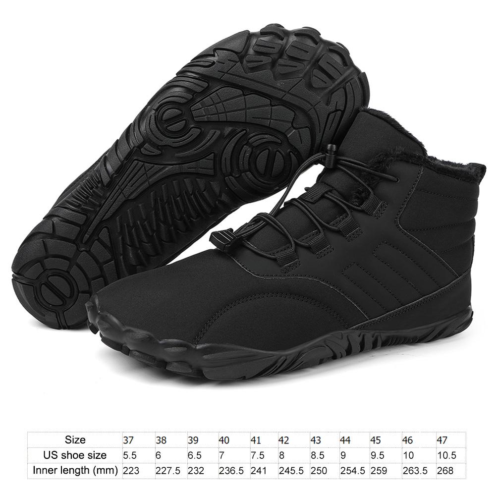 Зимние теплые ботинки для босых ног для женщин и мужчин, резиновые кроссовки, водонепроницаемые, нескользящие, дышащие, зимние ботинки для прогулок на свежем воздухе