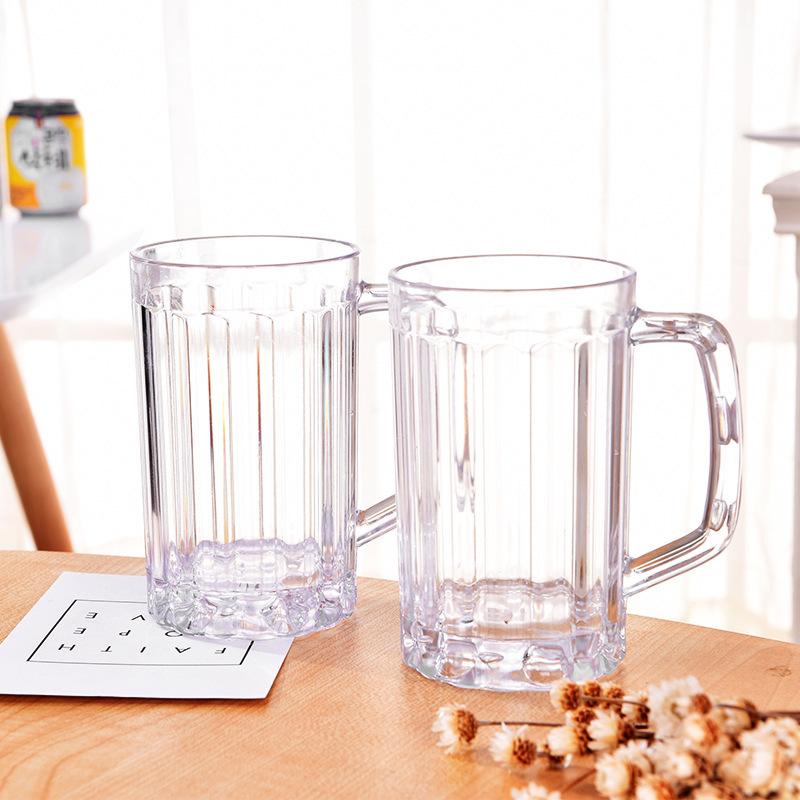 500ML Unbreakable Transparent Acrylic Mug for Beer Coffee Juice Water Perfect for Any Occasion