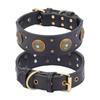 Изысканный ошейник для питомца Регулируемое ожерелье для щенка Кожаный ошейник для собаки Средняя Крупная собака