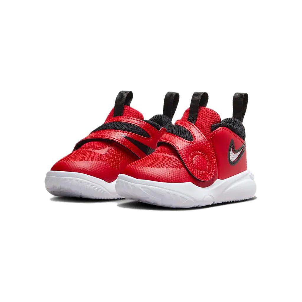 Nike Team Hustle D11 TD University Red Baby Sneakers White Black DV8995-602