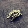 Vintage Brass Crocodiles Turtle Ornaments Home Turtle Keychain Pendants Tea Pet Ornaments Turtle Handicraft Figurines Wholesale