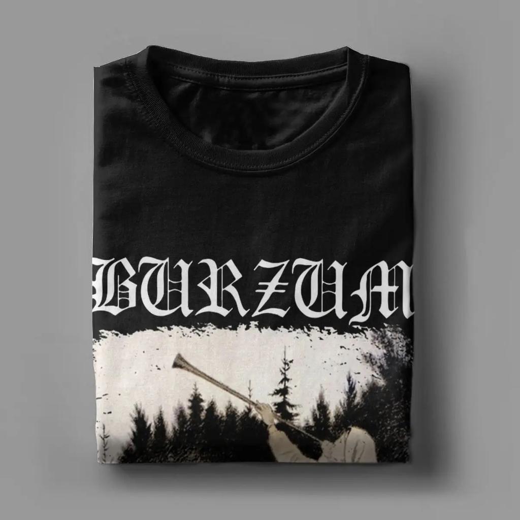 Футболка Burzum Blow The Trumpet, мужская хлопковая футболка, потрясающая футболка с круглым вырезом, футболки с коротким рукавом, летняя одежда
