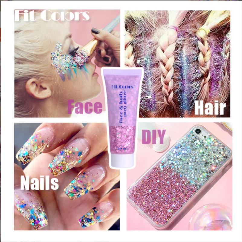 14 цветов Макияж Синие блестки Жидкие тени для век Жидкий сценический макияж Лицо Тела Блеск Яркие тени для век