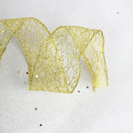 1 рулон 2Mx5CM Рождественская лента Сплошной цвет Прозрачный блеск Проводная подарочная упаковка DIY Ремесло Рождественская елка Украшение Венок Бантик Изготовление ленты Товары для вечеринок