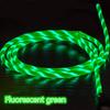 2.4A Flowing Colors LED Glow USB Charger Type C Cable for Android Micro USB Charging Cable for iPhone 11 12 Pro Max Samsung Charge Wire Cord