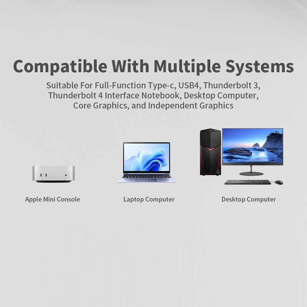 4K 60Hz Type-C Virtual Display Adapter For USB4 Thunderbolt 3/4 Laptops Desktop Computers GPU EDID Emulator