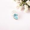 Камень Небесно-голубой Топаз Ювелирные изделия из стерлингового серебра 925 ручной работы Подвеска в стиле бохо 1,01" PP-56-16