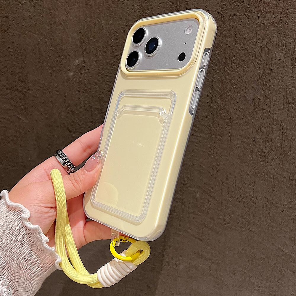 Цветная сумка-кошелек с держателем для карт и телефона для iPhone 17 16 15 14 13 12 11 Pro Max Air, ремешок на запястье, противоударный чехол с ремешком