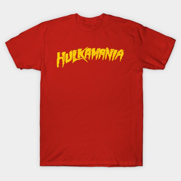 Азиатский размер Мужская черная футболка с принтом Hulkamania Желтая Ретро Винтажная Без выреза Термотрансферный принт Хлопковая футболка