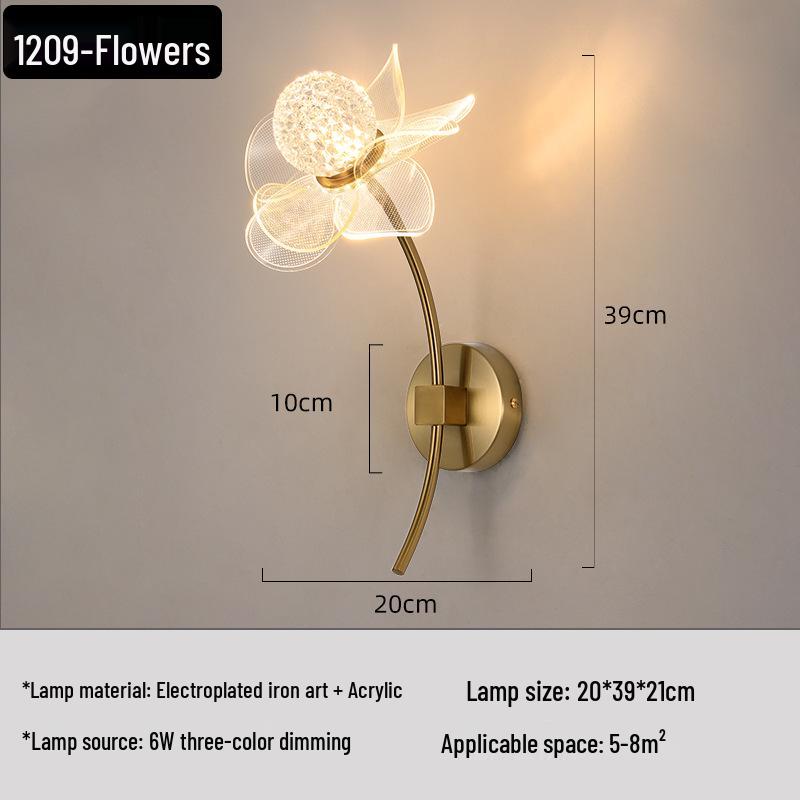 Кристальный Роскошный Настенный Светильник: Беспроводной прикроватный светильник для гостиной и коридора