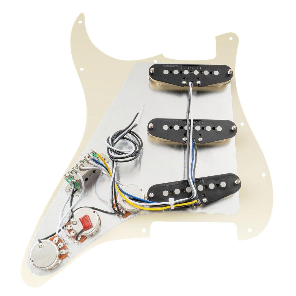 Musiclily Pro SE SSS Strat Prewired Pickguard Staggered Alnico 5 Single Coil Pickup для гитары ST Stratocaster Electric Cream 3P,