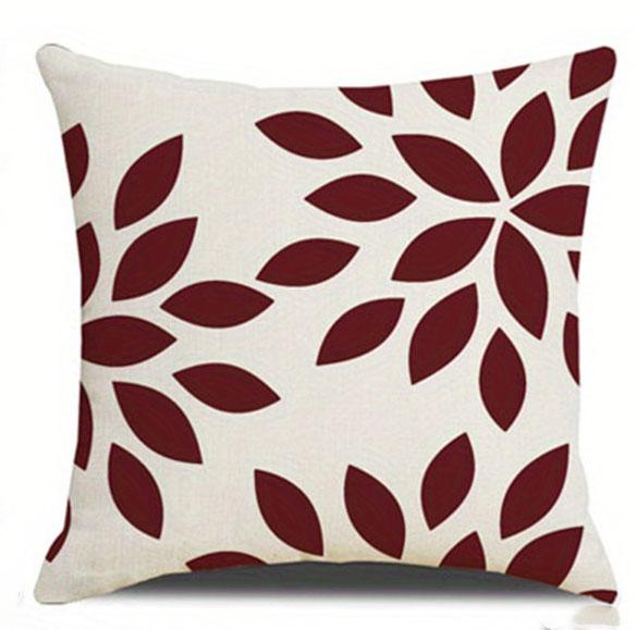 Burgundy and white geometric patterned pillowcases suitable for living room and bedroom decoration pillow insert not included