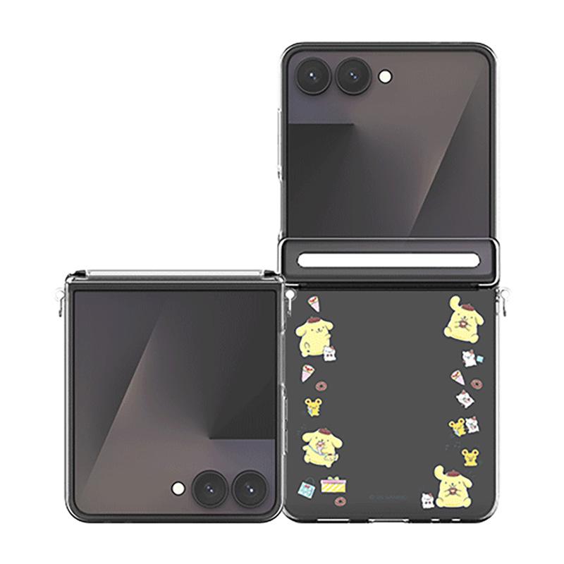 Корейский прозрачный чехол Hello Kitty & Friends для Samsung Z Flip 7