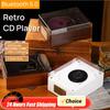 Ретро CD-плеер с USB-C, перезаряжаемый, Bluetooth 5.0, портативный стерео CD-плеер, пульт дистанционного управления, домашний музыкальный плеер для дома