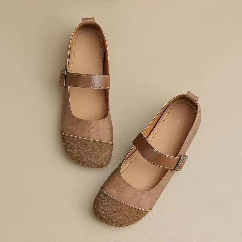 2024 Новая мода Круглый носок Неглубокий носок Универсальные повседневные женские спортивные туфли Однотонные удобные плоские женские туфли