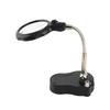 LED Magnifying Magnifier Glass with Light On Stand Clamp Arm for Jewellery Making Black
