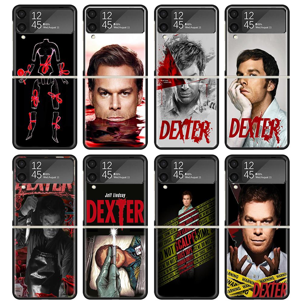 TV Show Dexter Morgan Black Phone Case For Samsung ZFlip7 ZFlip6 ZFlip5 ZFlip4 ZFlip3 5G Hard Protective Galaxy Z Flip 3 4 5 6 7