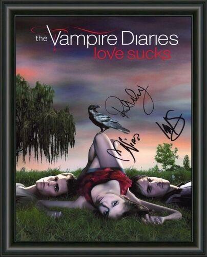 Vampire Diaries - Cast - A4 Signed Autographed Photo Poster