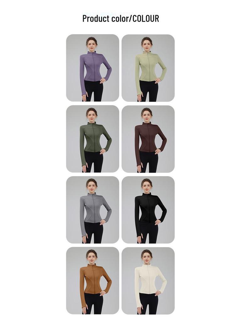 Куртка для зимних видов спорта с подкладкой из бархата, воротником-стойкой и застежкой-молнией по всей длине