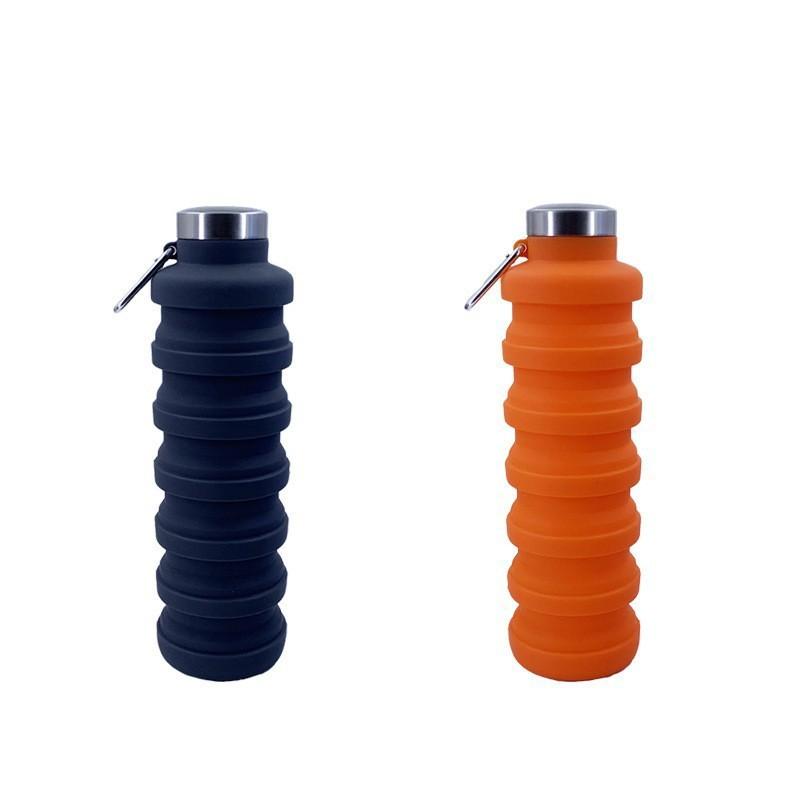 Latest Spacious Silicone Athletic Bottle Outdoor Activity Travel Lightweight to Carry Retractable Water Bottle Travel Workout Folding Bottle